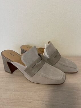 NYDJ Suede Slip-On Block Heel Mules